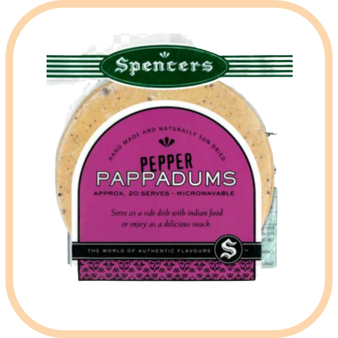 Papadums Packet - Pepper (113g)