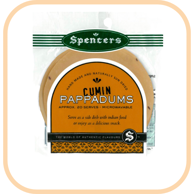 Papadums Packet - Cumin (113g)