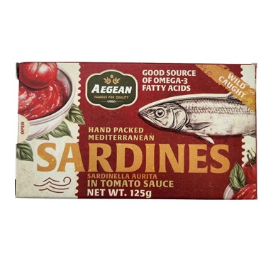 (image for) Sardines in Tomato Sauce Aegean 125gm